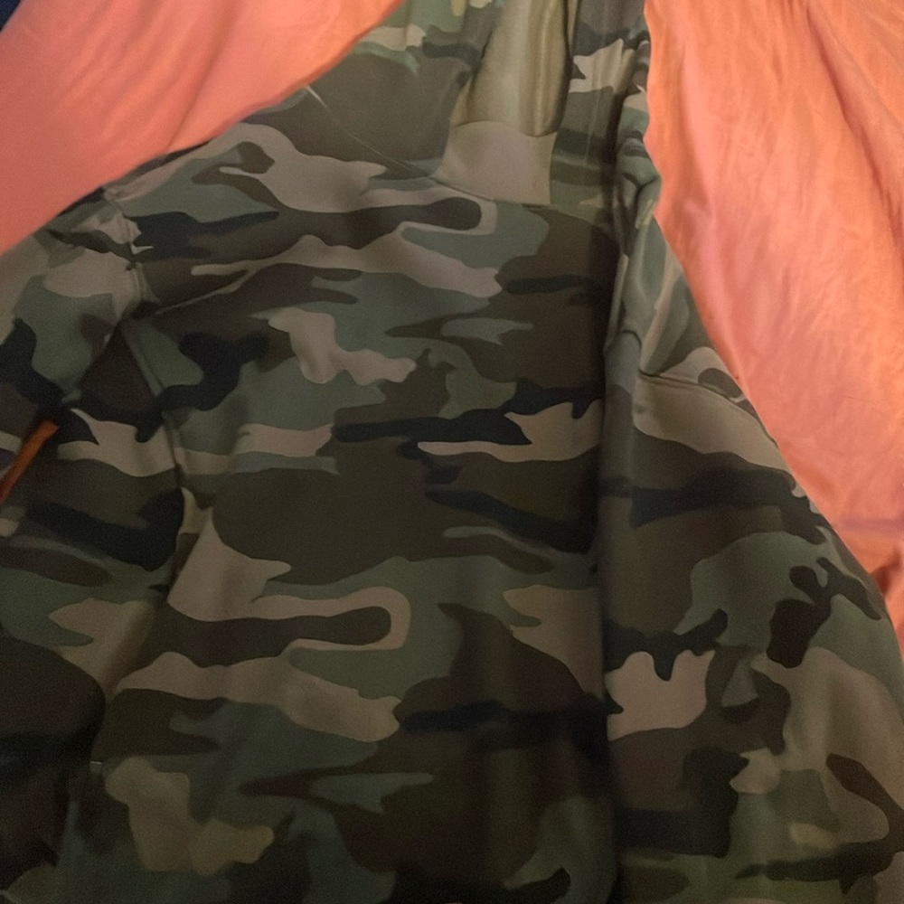 Green camouflage hoodie